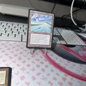 MTG Magic the Gathering River Delta Ice Age Rare Land Blue Black LP - Picture 1 of 3