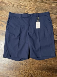 Peter Millar Shorts Mens 36 Navy Salem High Drape Performance Crown ME0EB82 - Picture 1 of 8