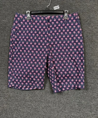 Bermudas Talbots para mujer azul marino estampado floral talla 14 algodón spandex Foto 1 de 4