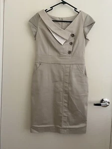 BANANA REPUBLIC Beige Dress Size L (Fit AUS 8) - Picture 1 of 1