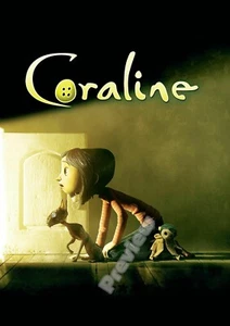 Coraline MOVIE (2009) FANTASY / THRILLER FILM ART Print Poster Wall Picture A4 + - Picture 1 of 2