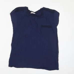 Soaked in Luxury Womens Blue Viscose Basic T-Shirt Size L Crew Neck - Picture 1 of 10