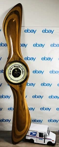 Vintage Wooden Propeller Barometer 23 Inch long - Picture 1 of 12
