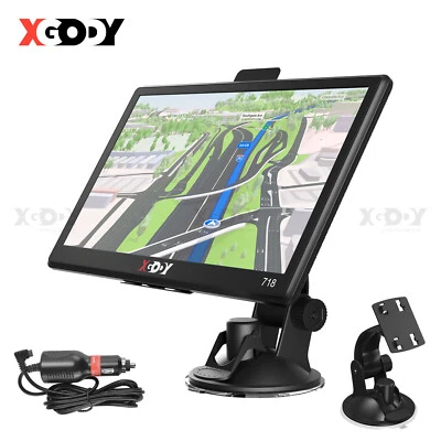 XGODY 7 Zoll TRUCK Wohnwagen GPS Navi Navigationsgerät Blitzerwarnung DE EU Kart - Bild 1 von 4