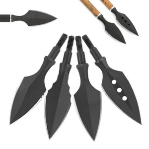 Archery Traditional Arrowheads Screw Points Metal Broadhead Bow Hunting Shooting - Picture 1 of 20
