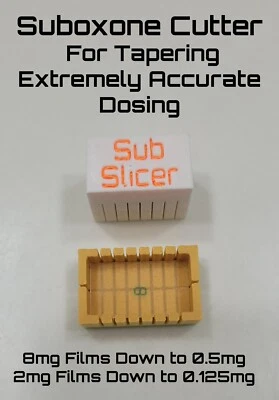 SubSlicer Suboxone Cutter полоски 8 мг и 2 мг точное сужение дозы с бритвой - Изображение 1 из 4