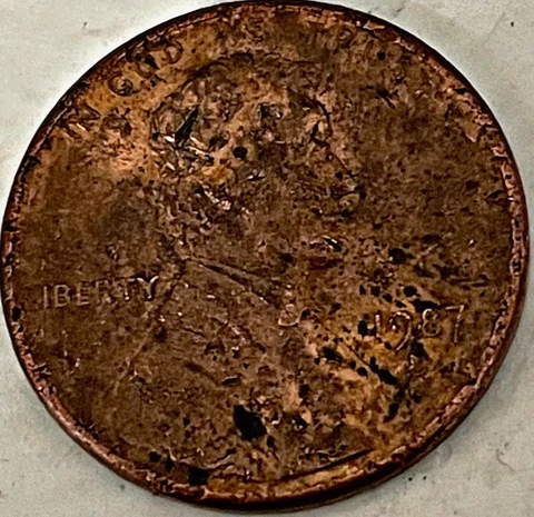 1987 D LINCOLN Memorial CENT.penny rare errors strikes on both sides collectible Cover
