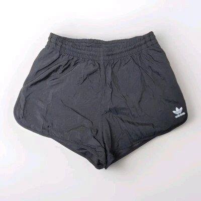 Adidas Sprinter Nylon Shorts Running Womens Gym Running 34 Retro Black - Image 1 of 4