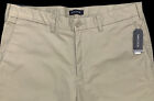 Men's NAUTICA Khaki Tan Cotton + Chino 38x32 NEW NWT Slim Fit Marina Pant Nice!