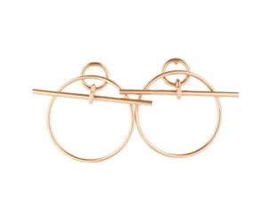 Hermes Small Model Loop Drop Earrings in 18K W/Box - Picture 1 of 4