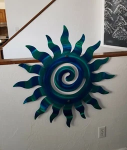 Metal wall hanging sun accent Decor beach wall Sculpture patio art USA made art - Picture 1 of 2