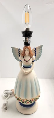 Вышедшая из обращения 2004 Jim Shore Heartwood Creek Керамическая Ангельская Лампа без абажура - Изображение 1 из 4
