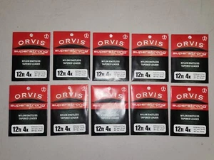 Orvis SUPERSTRONG Plus Nylon Knotless Tapered Leader 10 Pack, 12ft 4X - Picture 1 of 2