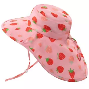 Baby Toddler Sun Hat Summer Adjustable Bucket Hats with UPF 50+ Wide Brim for... - Picture 1 of 6