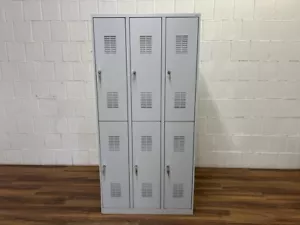 C+P Metallspind mit 6 Abteile grau 90cm Doppelstock abschließbar - Bild 1 von 8