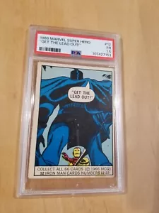 1966 Donruss marvel super heroes#12 Iron man rookie get the lead PSA 1.5 POP 1 - Picture 1 of 2