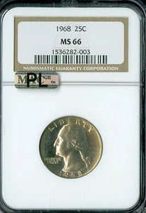 1968 WASHINGTON QUARTER NGC MS66 MAC PL RARE . - Picture 1 of 4