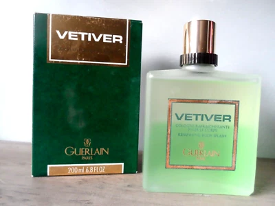 Vetiver Guerlain Refrescante Body Splash 6,8 oz/200 ml Vintage Em Caixa Usada COMPLETO - Imagem 1 de 3