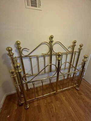 Винтажный латунный изголовье и изножье - Изображение 1 из 4
