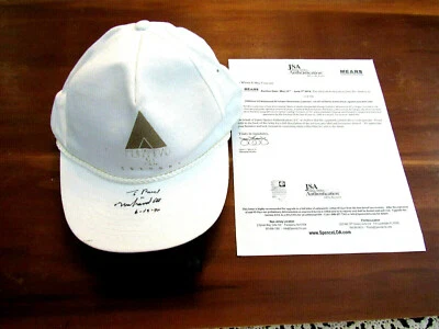 MUHAMMAD ALI BOXING HEAVYWEIGHT CHAMP HOF SIGNED ALI COLOGNE AUTO CAP HAT JSA   - Image 1 of 4