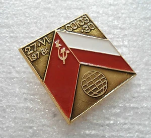 Z 30 space mission pin badge Soviet Union USSR Poland   - Picture 1 of 5