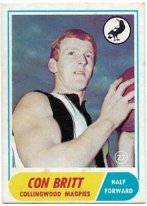1969 Scanlens (27) Con BRITT Collingwood ::/ - Imagen 1 de 2