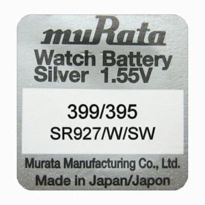 Murata 395 399 SR927/W/SW SILVER OXIDE Watch Batteries SELECT 1 2 3 4 5 10 x QTY - Picture 1 of 8