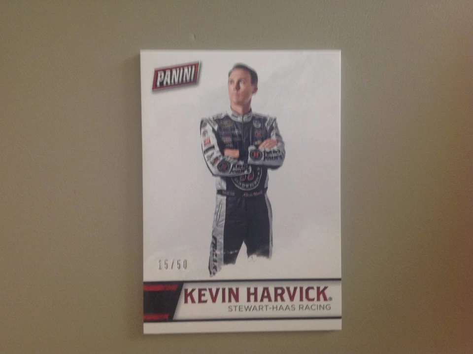 KEVIN HARVICK #38 STEWART-HAAS 15/50 Made Thick card 2016 Panini Fathers Day - Image 1 of 1