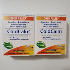 Boiron ColdCalm Homeopathic Medicine 60 Tablets x2 Exp 2025+