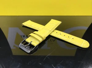 NEW Invicta Genuine Leather 22mm Yellow Replacement Strap Quick Releas AUTHENTIC - Picture 1 of 3