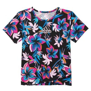 NWT Adidas Big Girls AOP Cross-Over Tee Floral Print Casual Active T-Shirt S-L - Picture 1 of 6