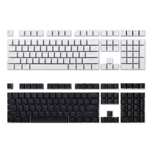 Thai Keycaps for Mechanical Keyboard Black White Color 113 Keys ABS OEM - Picture 1 of 9