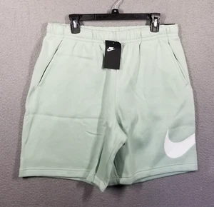 Nike Men's Fleece Club Graphic Shorts Large Pistachio Frost/White BV2721-321 - Picture 1 of 11