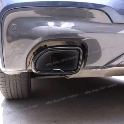 Puntas de escape de tubo de escape deportivo negro brillante para BMW X3 G01 2018-2021 Pre-LCI Foto 1 de 4