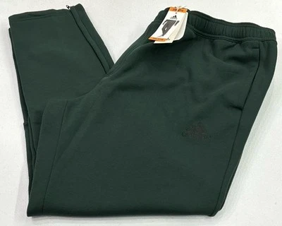 Adidas Men's Fleece Tapered Zip Leg Pants, Green, Size XXL - Image 1 of 4