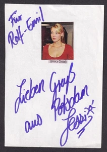 Jessica Ginkel German television and film actress signed card - Picture 1 of 2