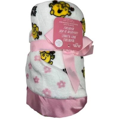 JuJuBe Little Miss Sunshine Plush Baby Girl Blanket Satin Trim Flower Pink NWT - Image 1 of 3
