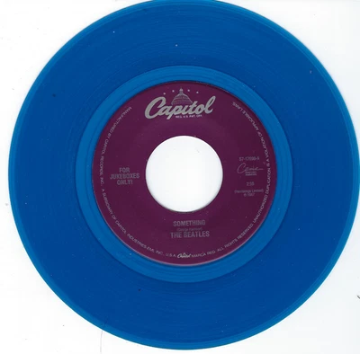 Beatles NOS LIMITED BLUE VINYL SOMETHING/COME TOGETHER USA 45/A BEAUTY!! - Image 1 of 2