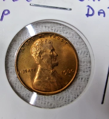 1960 P Small Date BU  Lincoln One Cent Coin - Image 1 of 2