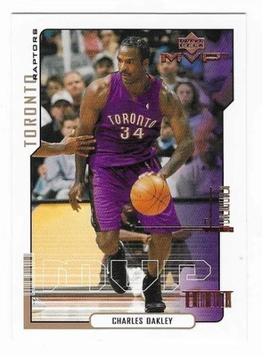 Tarjeta de baloncesto 2000-01 Upper Deck MVP Charles Oakley Toronto Rapters #166 Foto 1 de 2