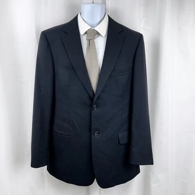 Valentino Two-Button Single Breasted Blazer Blue-Black Wool ITA52/US42 Reg - Image 1 of 4
