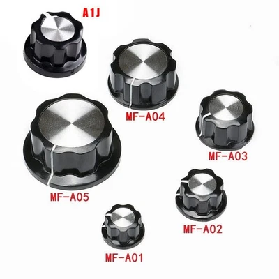 6 mm Drehknopf Drehknöpfe Potentiometer Knopf Potiknopf Regler Kappe 19,5 - 45mm - Bild 1 von 4