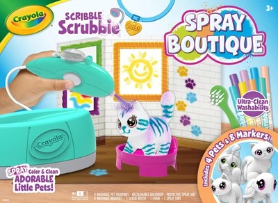 Crayola Scribble Scrubbie Mascotas Spray Boutique Aerógrafo Arte Set Niños 3+ Foto 1 de 4