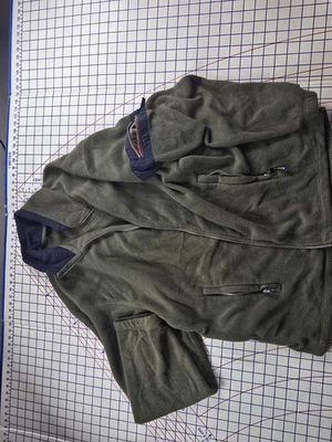 MENS ~ ROUTE 66 ~ SZ L ~ GREEN FLEECE FULL ZIP JACKET - Image 1 of 4