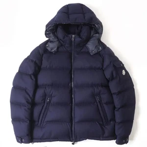 Moncler Montgenevre Wool Down Jacket Men’s XS Navy Hooded Puffer Coat Italy - Picture 1 of 4