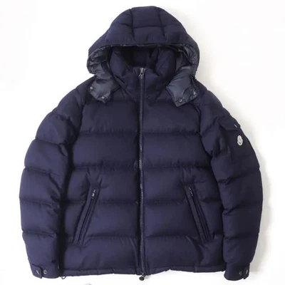 Moncler Montgenevre Wool Down Jacket Men’s XS Navy Hooded Puffer Coat Italy - Image 1 of 4