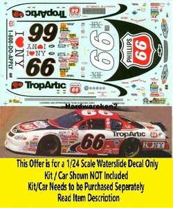 NASCAR DECAL #66 TROPARTIC 2000 BGN CHEVY MONTE CARLO TODD BODINE SLIXX 1/24 - Picture 1 of 3