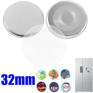Metal Button Parts Supplies Fridge Magnet 32mm/1.26in for Button Maker Machine - Picture 1 of 9