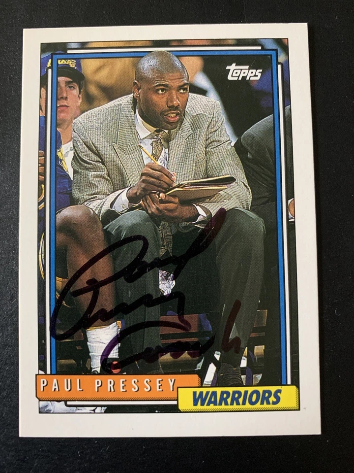 Paul Pressey Signed 1992-93 Topps #256 Card Golden State Warriors Autograph COA - Image 1 of 1