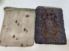 Antique Indo Persian Malileh Doozie Amulet Evil Eye Bag Handmade paisley shawl